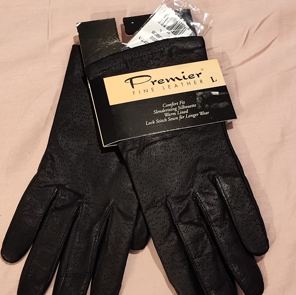 NWT & VINTAGE PREMIER LEATHER GLOVES Sz Large (Woolworths) - Picture 2 of 6